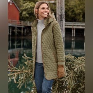 Garnet Hill Recycled Quilted Car Coat